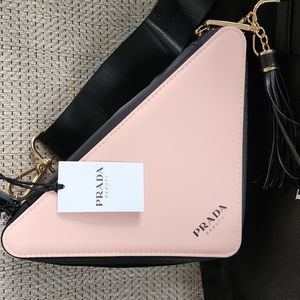 NWT PRADA BEAUTY COLLECTION TRIANGLE CROSSBODY WITH TASSEL